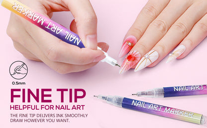 Kids DIY Nail Art Marker Pen (12 Colors)