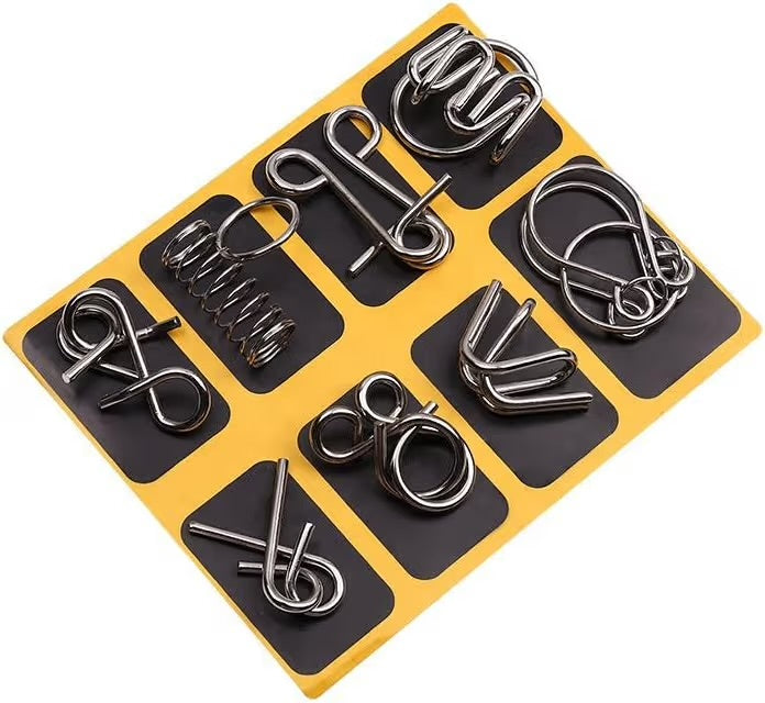 Metal Puzzle Ring IQ Brain Teaser – Educational Mind Challenge Toy