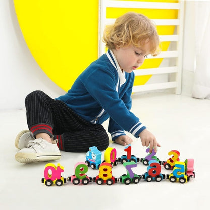Educational Wooden Magnetic 1–10 Number Train – Learn Through Play