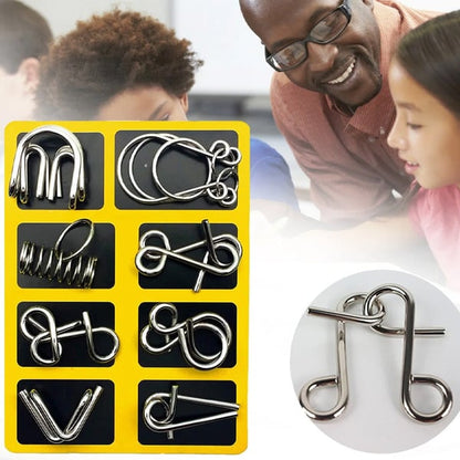 Metal Puzzle Ring IQ Brain Teaser – Educational Mind Challenge Toy