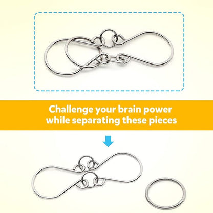 Metal Puzzle Ring IQ Brain Teaser – Educational Mind Challenge Toy